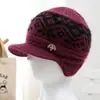 Gorro de Invierno para Mujeres de Mediana Edad y Mayores Abuela Mamá Persona Mayor Gorro Cálido Más Terciopelo Protección contra el Frío Lana Gorro de Punto para Señora Mayor