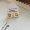 Brincos de Prata Banhados a Ouro Real 18k com Agulha de Prata Zircônia Pequena Margarida Brincos Modernos Frescos Doces Design de Nicho Acessórios de Brincos