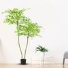 Estilo lujo ligero planta verde artificial grande bonsái de piso decoración interior planta verde al por mayor planta verde de simulación bambú del sur