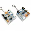 Chaveiro Quadrado Iluminado de 9 Teclas Halloween Alívio de Estresse Brinquedo de Alívio de Estresse DIY Acessório Fofo para Mochila