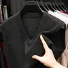 Chaleco de Lana Transfronterizo de Otoño e Invierno para Hombre con Cuello en V Suéter de Lana Engrosado Chaleco para Jóvenes y Mediana Edad Chaleco de Papá