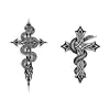 Pegatinas de Tatuaje Herbal Cruz y Serpiente Transfronterizas, Impermeables de Larga Duración 7~15 Días, Tatuaje Tradicional para Hombres y Mujeres en Brazos y Piernas