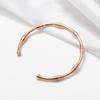 Dw pulseira simples aberta de moda 2021 aço inoxidável nova personalizada combina com tudo bambu pulseira europeia e americana pulseira de aço titânio