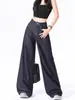 Jeans Feminino Plus Size de Cintura Alta com Corte Ampulheta para Outono e Inverno, Novas Calças Largas Soltas Plus Size, Calças Retas Emagrecedoras que Cobrem o Quadril