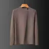 Fabricante Original Derong Ropa Interior Térmica de Otoño e Invierno para Hombre Color Sólido Cuello Alto Medio Polar de Doble Cara Base Catiónica Camiseta