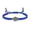 Venda Direta da Fábrica Europeu e Americano Olho Azul Olho Gordo Pulseira de Fio Vermelho Versátil Tamanho da Palma Pulseira de Olho Azul com Duas Contas Redondas com Elementos Geométricos