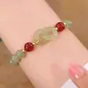 Pulsera Hetian Yu con hebilla de anillo diseño de nicho ins femenino pulsera con hebilla de seguridad de amor regalo de cumpleaños para amigas