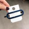 Horquilla ovalada geométrica estilo Hyun Ya de Corea del Sur, popular en Internet, con clip superior de color caramelo simple, horquilla con clip, accesorio para la cabeza, clip lateral femenino.