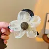 Nuevo Elegante Pinza de Garra de Perla con Brote de Flor para Peinados Semirecogidos, Accesorio para el Cabello de Gama Alta, Pasador de Lujo de Moda para Mujeres