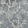 Nuevo estilo de tela de malla de encaje tridimensional bordada con lentejuelas para vestidos de novia, materiales hechos a mano para decoración de ropa