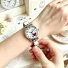 2026 Reloj Más Vendido Niñas Estudiantes Moda Versátil Estilo Conejo Aleación Patchwork Correa de Cuero Tendencia Reloj de Cuarzo Al por Mayor