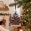 Adorno Navideño de Acrílico Tema Patriotismo 2026 250 Aniversario de la Fundación de los Estados Unidos Regalo Navideño