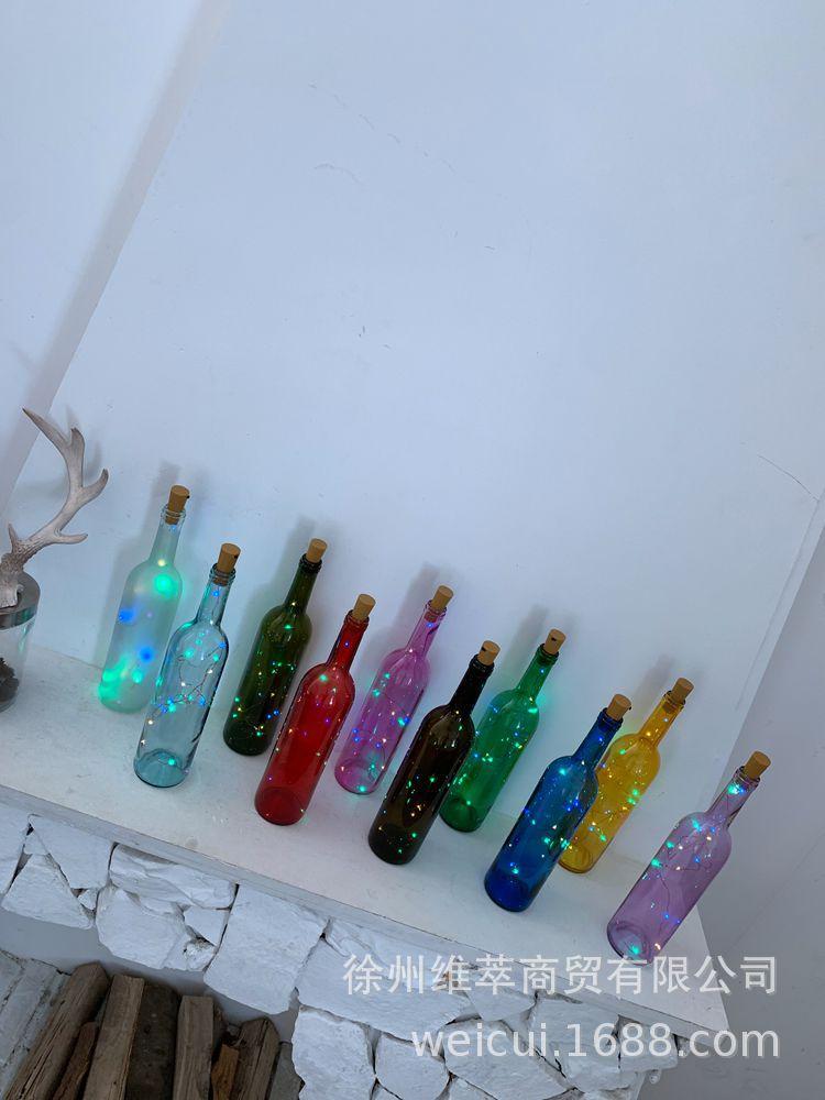 创意发光玻璃瓶彩色许愿瓶KTV酒吧酒店餐厅装饰