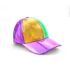 Gorra de Béisbol de Venta Caliente Transfronteriza Costura de Color PU Gorra de Moda con Personalidad Sombrero para el Sol al Aire Libre