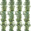 Planta verde artificial de eucalipto y ratán, decoración transfronteriza para el hogar, planta verde de eucalipto y ratán.