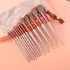 Kit de 13 Piezas de Brochas Suaves para Maquillaje, Portátil, para Sombra de Ojos, Polvo, Rubor, Corrector