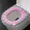 Alfombrilla de Felpa para Inodoro de Invierno con Asa Engrosada Funda de Inodoro de Felpa para el Hogar Cálida de Invierno Universal Lavable
