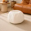 Puf de Almacenamiento de Cuero, Funda de Sofá Rellena de Ropa Vieja, Cojín Futón de Piso para Sala de Estar y Dormitorio, Banco Taburete Bajo de Almacenamiento