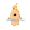 L45 Accesorios para joyería DIY cobre puro chapado en oro plateado recubierto de oro estilo europeo y americano Ojo del Diablo colgante multicolor