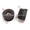 Plugue de tubo de porca redonda de 38 mm/m10 com plugue de tubo de dente plugue de pé ajustável plugue de dente interno