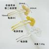 Nova chegada borboleta flor liga grampo de cabelo ferro faça você mesmo antigo hanfu headwear borda grampo de cabelo eletroforese chapeamento acessórios sete sábios joias