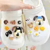 Accesorios para Zapatos tipo Clog de Cachorro de Dibujos Animados de Resina Flor para Zapato Hebilla de Zapato Pegatinas para Funda de Teléfono DIY Piezas Decorativas Materiales