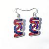 Amazon aretes Día de la Independencia Americana bandera mariposa vaca dedo Smiley águila colgante joyería amor aretes