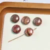 Contas de Pedra Natural Irregular Geométricas Formato Oval Quadrado Redondo com Furo Vertical para Brincos Pulseira Acessórios