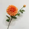 Flores Artificiais com 2 Cabeças de Dália, Flores Artificiais para Decoração de Mesa de Jantar da Sala de Estar de Casa, Arranjo de Cena para Salão de Cerimônia de Casamento, Adereços de Fotografia