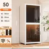 Guarda-Roupa de Aço Estilo Moderno para Armazenamento no Quarto, Guarda-Roupa de Chão para Apartamento de Aluguel Infantil, Cabideiro de Armazenamento à Prova de Poeira para Adultos