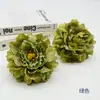 Flores de Peonía Artificiales de Colores Otoñales, Flores de Seda Estilo Pintura al Óleo, Accesorios para el Cabello Estilo Chino Tradicional, Decoraciones de Boda, Ramilletes de Flores para Sostener en la Mano
