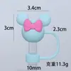 Tapa para Popote Stanley 10mm Diámetro Grande PVC Popote Suave Tapa Muñeco de Dibujos Animados Tapa Antipolvo Mayoreo