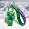 Llavero de Dibujos Animados de Bloque de Construcción Estilo Juego de Minecraft Llavero Personalizado para Equipaje y Coche Colgante Clásico de Exportación