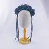 Diadema de Cinta de Rosa de Simulación de Halloween Cinta Cinta Festival de los Fantasmas Día de Muertos Mexicano Accesorios para el Cabello con Flor de Cinta Larga