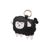 Llavero de Oveja Linda Muñeco de Dibujos Animados Colgante de Cuero Zodiaco Tridimensional Año de la Oveja Llavero de Bolso Colgante para Coche