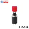 Ventaja de stock suministro Taiwán SCI nuevo mini interruptor de botón R13-512 apertura de 7MM en línea con UL normalmente abierto
