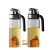 Jarra de aceite botella de aceite de apertura y cierre automático Escala de alto borosilicato Sellada botella para condimentos Gran capacidad Botella para salsa de soja Vinagrera Suministros de cocina