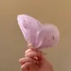 Super Hada Nieve Bruma Mariposa Tul Brillo Diamante Clip Mariposa Mujeres Parte Trasera de la Cabeza Pinza Tiburón Pasador Grande Pasador