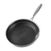 Wok de Acero Inoxidable con Fondo Plano Cocina Casera Transfronteriza Sartén Antiadherente Sartén Antiadherente Wok de Acero Inoxidable Multifuncional para Freír