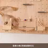 Estrutura de Escalada para Gatos em Madeira Maciça com Placa Perfurada, Casa de Gato Integrada para Apartamentos Pequenos, Montada na Parede, Economiza Espaço, Playground com Plataforma de Salto para Gatos