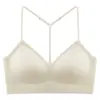 Camisola Lencera Transparente con Tirantes Finos Espalda en Y Sin Espalda Transparente para Mujer, Sexy, Push-up, Escote Profundo, Pura Tentación, Sujetador de Malla