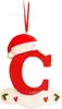 Letras Navideñas con Gorro Rojo Decoraciones de Letras, Adornos Colgantes para Árbol de Navidad DIY Colgantes Personalizados Regalos