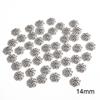 AliExpress aleación de plata antigua hueco flor soporte espaciador cuenta tapa de flor antiguo DIY paso agitar horquilla corona de pelo accesorios