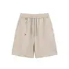 Pantalones Cortos Casuales de Lino Estilo Retro Japonés Verano Nanxia Vibe Old Money para Hombre, Pantalones Holgados Finos de Cinco Puntos Modernos
