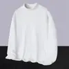 Camiseta base térmica de doble cara para hombre para otoño e invierno con cuello alto tipo tortuga, camiseta de manga larga con forro polar, camiseta interior de cuello medio