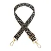Novo Alça Larga Jacquard Estampa Leopardo 2,5cm Acessórios para Bolsa Feminina Alça Longa Ombro Único Transversal Celular Porta-Copo Cordão