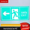 Placas Luminous de PVC Personalizadas, Placas de Saída de Emergência para Corredores, Placas de Alumínio, Placas de Passagem Segura para Shopping de Comunidade