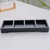 Botella de Perfume, Recipiente para Aceites Esenciales, Cuenco para Aceites Esenciales, Botella de Aceite Esencial con Forma de Hoja, Bandeja de Madera, Herramientas de Masaje para Spa, para Uso en Salones de Belleza