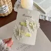 Nuevo Pasador de Pinza para el Cabello con Lazo Floral Beige para Niños, Goma Elástica Fresca y Versátil para el Cabello de Bebé, Pasador