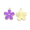 Flor de ameixa de pétalas únicas cinco pétalas gota de óleo acessórios pulseira bolsa acessórios de joia chaveiro corrente de celular pingente